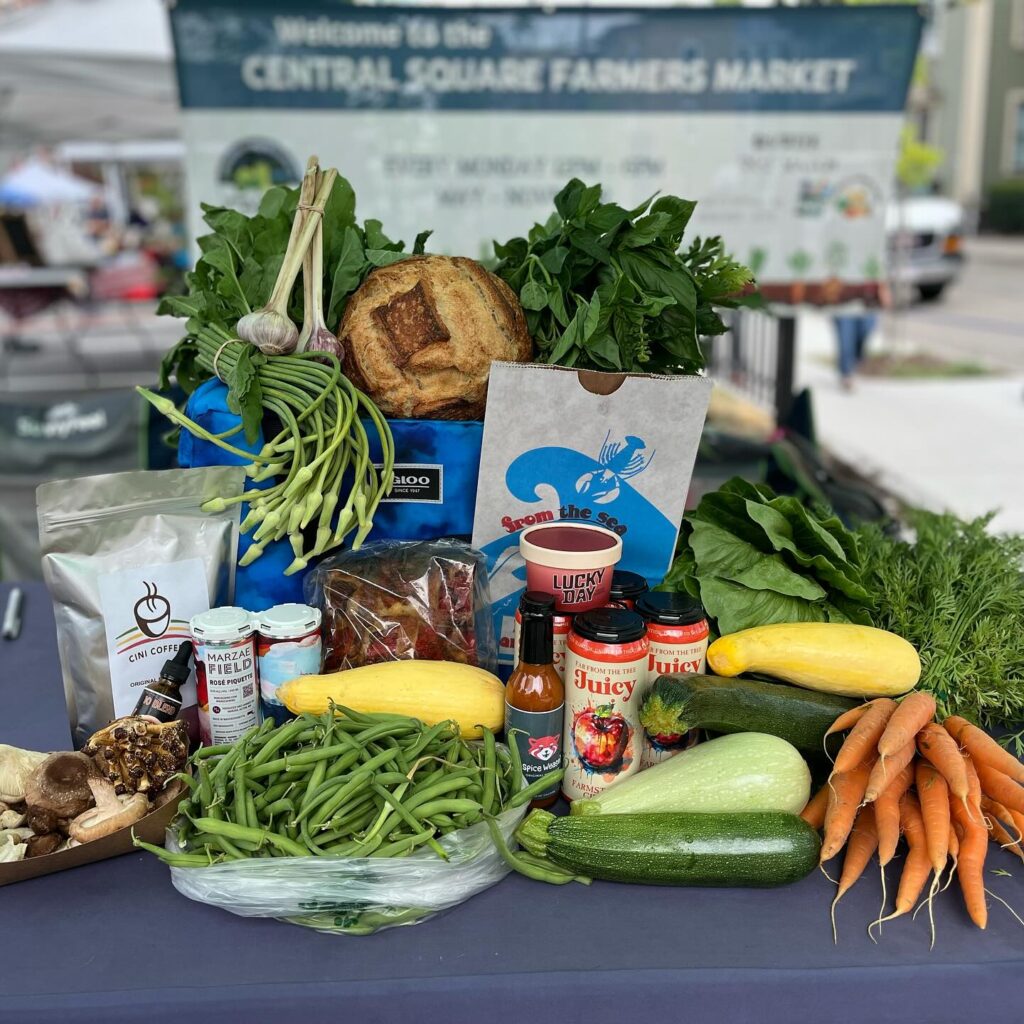 Fresh produce at Central Square Farmers Market.