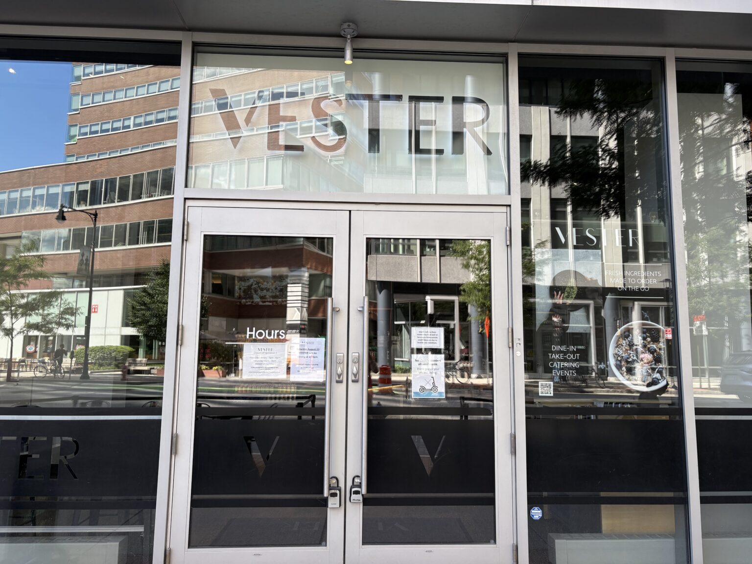 The outside of Vester Cafe.