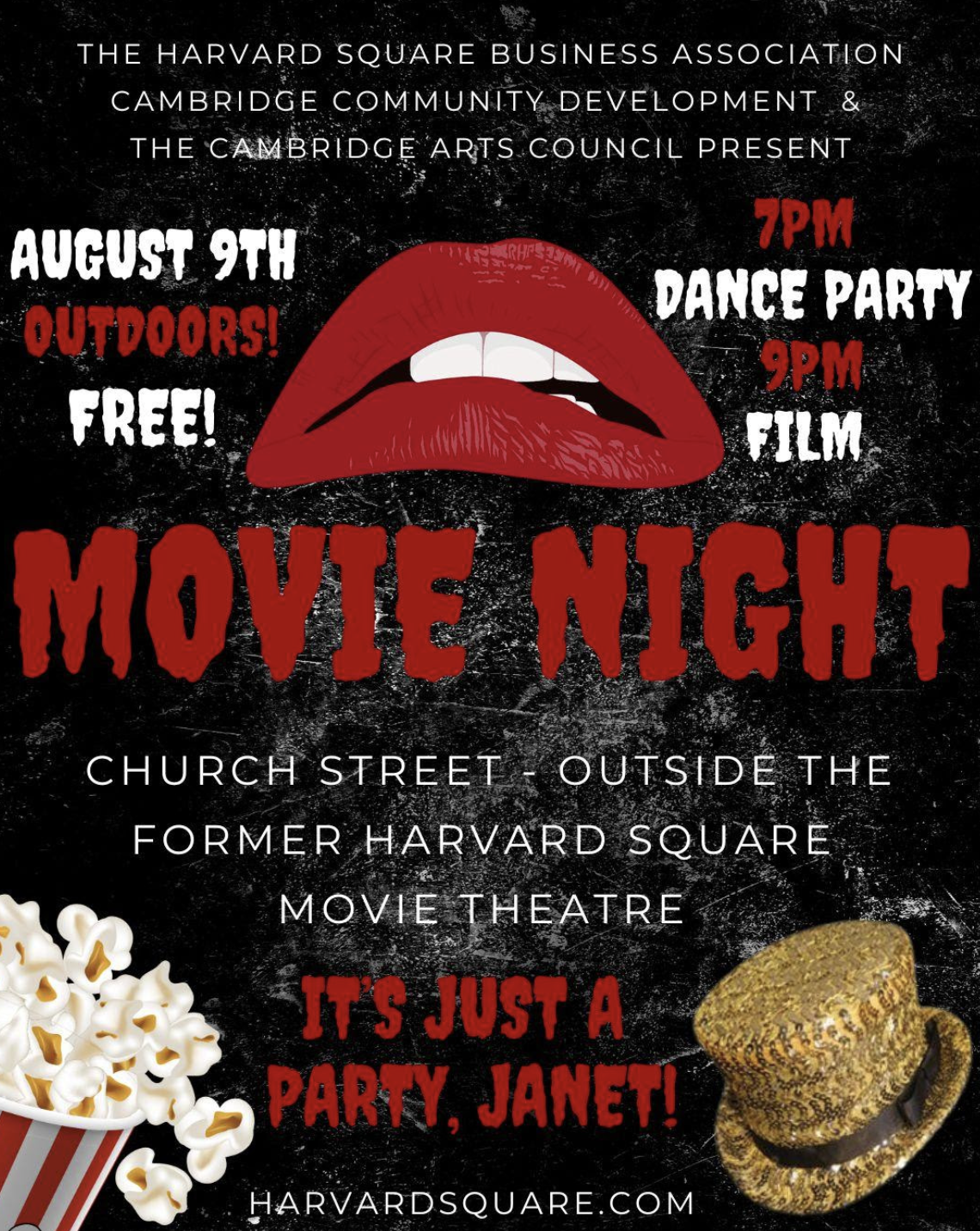 Scary movie night poster.